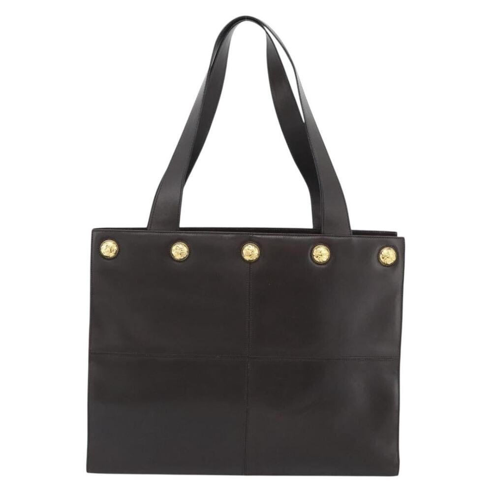 Salvatore Ferragamo Vara Tote Bag Brown Smooth